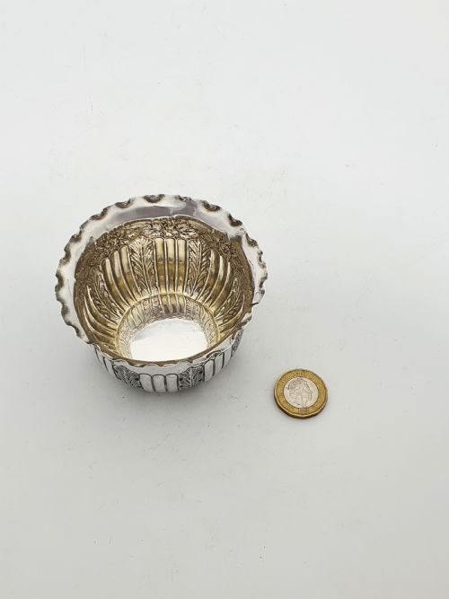 SMALL ANTIQUE VICTORIAN STERLING SILVER BOWL 1888 - ADDITIONAL PHOTO 5