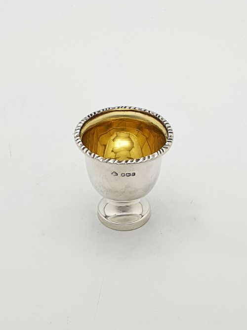Lovely Antique Sterling Silver Egg Cup with Gilt Interior - 1918