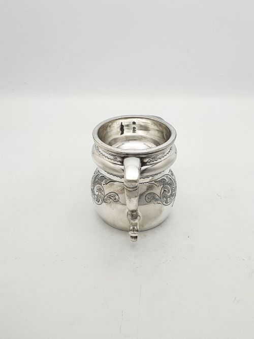 fig 2. Antique Victorian Silver-Plated Shaving Mug with Removable Soap Tray – circa 1880