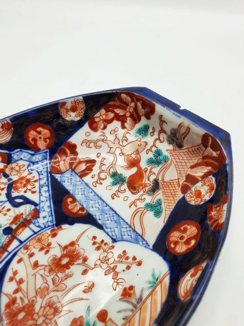 fig 2. Lovely Antique Japanese Imari Porcelain Boat-Shaped Dish – circa 1900
