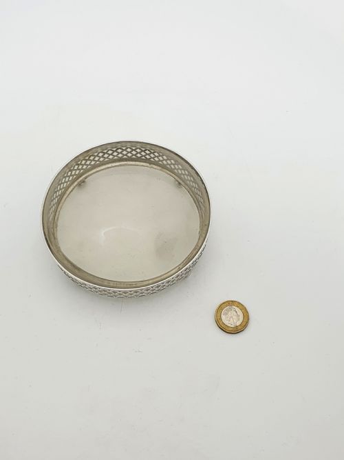 LOVELY AMERICAN STERLING SILVER PIERCED BUTTER DISH WITH GLASS LINER CIRCA 1920 - ADDITIONAL PHOTO 5
