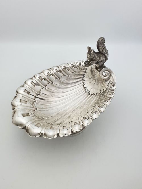 CHARMING WMF SILVERPLATED SQUIRREL NUT DISH CIRCA 1920 - ADDITIONAL PHOTO 1
