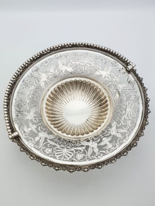 fig 1. Ornate Grand Tour Silver Plated Fruit basket – circa 1880