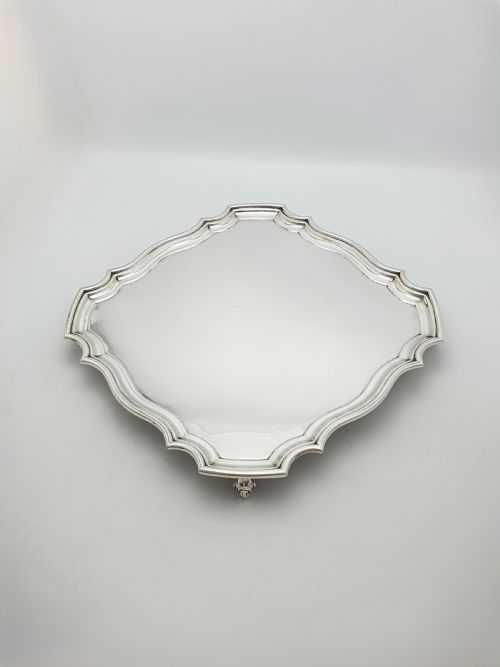Nice Art Deco Silver-plated Scalloped Salver/tray – Circa 1925