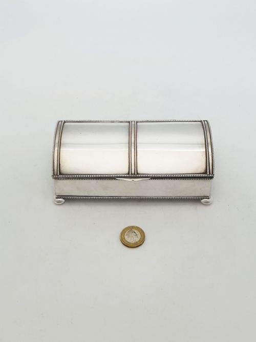 ANTIQUE EDWARDIAN SILVER PLATED DOUBLE INKSTAND WITH CUT GLASS INKWELLS CIRCA 1905 - ADDITIONAL PHOTO 8