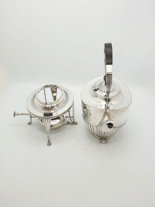 LOVELY ANTIQUE EDWARDIAN SPIRIT KETTLE ON STAND WITH BURNER CIRCA 1905 - ADDITIONAL PHOTO 1