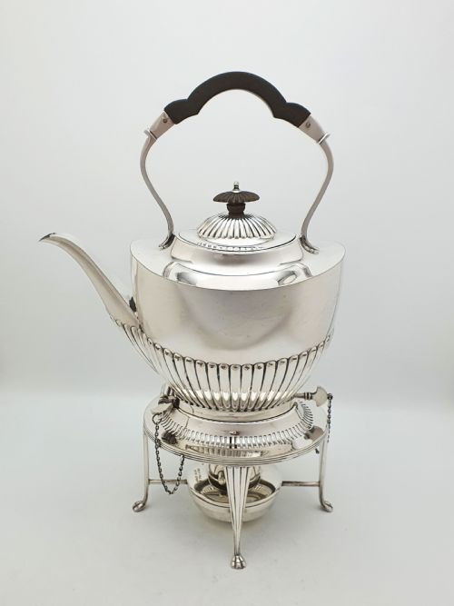 LOVELY ANTIQUE EDWARDIAN SPIRIT KETTLE ON STAND WITH BURNER CIRCA 1905 - ADDITIONAL PHOTO 2
