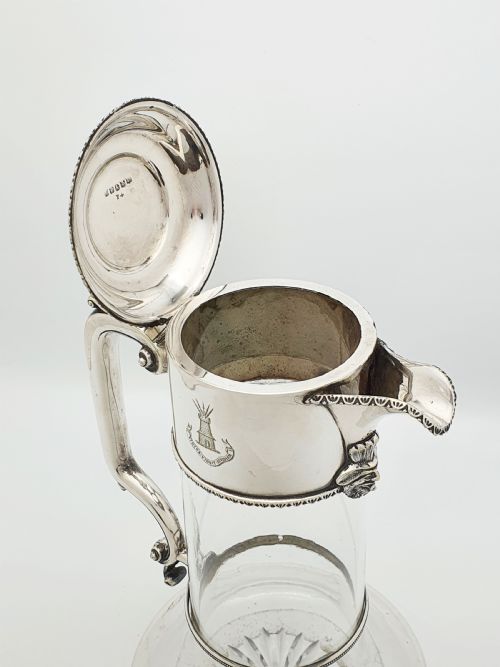 FABULOUS ANTIQUE VICTORIAN SILVER PLATED CLARET JUG WITH LION FINIAL CIRCA 1880 - ADDITIONAL PHOTO 3