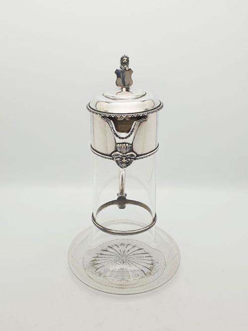 FABULOUS ANTIQUE VICTORIAN SILVER PLATED CLARET JUG WITH LION FINIAL CIRCA 1880 - ADDITIONAL PHOTO 6