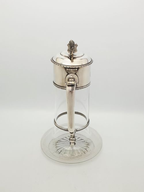 FABULOUS ANTIQUE VICTORIAN SILVER PLATED CLARET JUG WITH LION FINIAL CIRCA 1880 - ADDITIONAL PHOTO 8