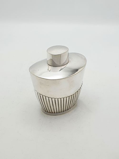 ANTIQUE EDWARDIAN MAPPIN WEBB SILVER PLATED TEA CANISTER CIRCA 1905 - ADDITIONAL PHOTO 1