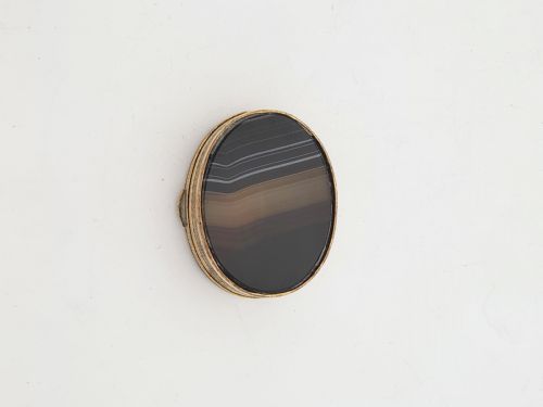 LOVELY ANTIQUE VICTORIAN OVAL AGATE AND GILT BRASS BOX CIRCA 1890 - ADDITIONAL PHOTO 5