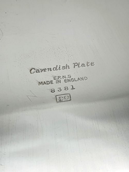 ART DECO SILVER PLATED COCKTAIL TRAY WITH SHELL BORDER CIRCA 1925 - ADDITIONAL PHOTO 4