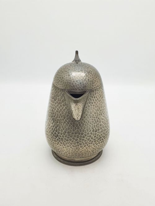 ARTS AND CRAFTS TUDRIC PEWTER COFFEE POT WITH CANE HANDLE CIRCA 1925 - ADDITIONAL PHOTO 4