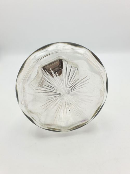 SPLENDID ANTIQUE EDWARDIAN STERLING SILVER MOUNTED GLASS CLARET JUG 1910 - ADDITIONAL PHOTO 6