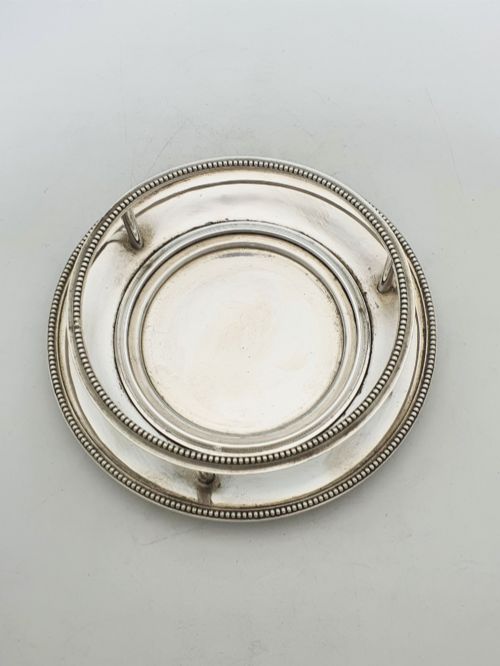 ANTIQUE ELKINGTON CUT GLASS AND SILVER PLATED BISCUIT BARREL WITH STAND 1869 - ADDITIONAL PHOTO 6