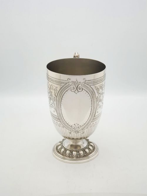 FABULOUS ANTIQUE EDWARDIAN SILVER PLATED TANKARD WITH OWL HANDLE CIRCA 1905 - ADDITIONAL PHOTO 1