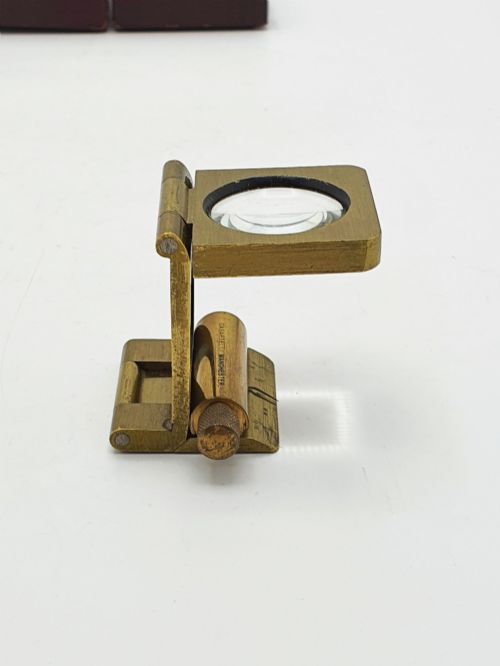 Vintage Brass Casartelli Manchester Linen Tester Loupe with Measuring Scale – Circa 1905