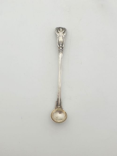 Antique Victorian Sterling Silver Kings Pattern Condiment Spoon – London, 1848