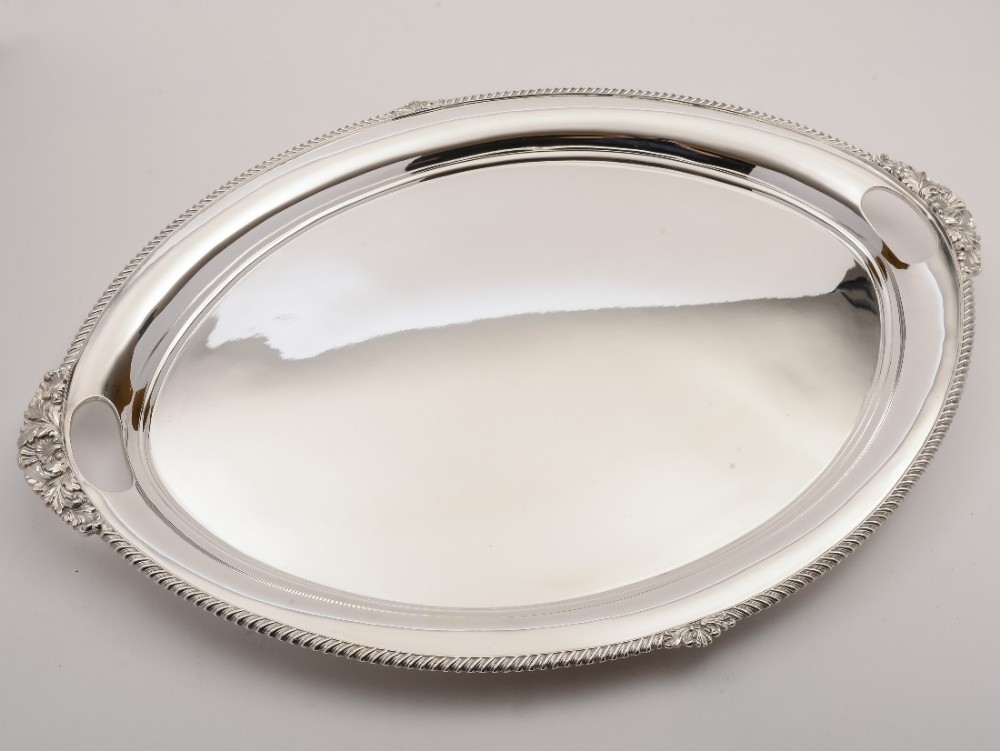 20th Century Edwardian Silver Plated Serving Tray, Circa 1905