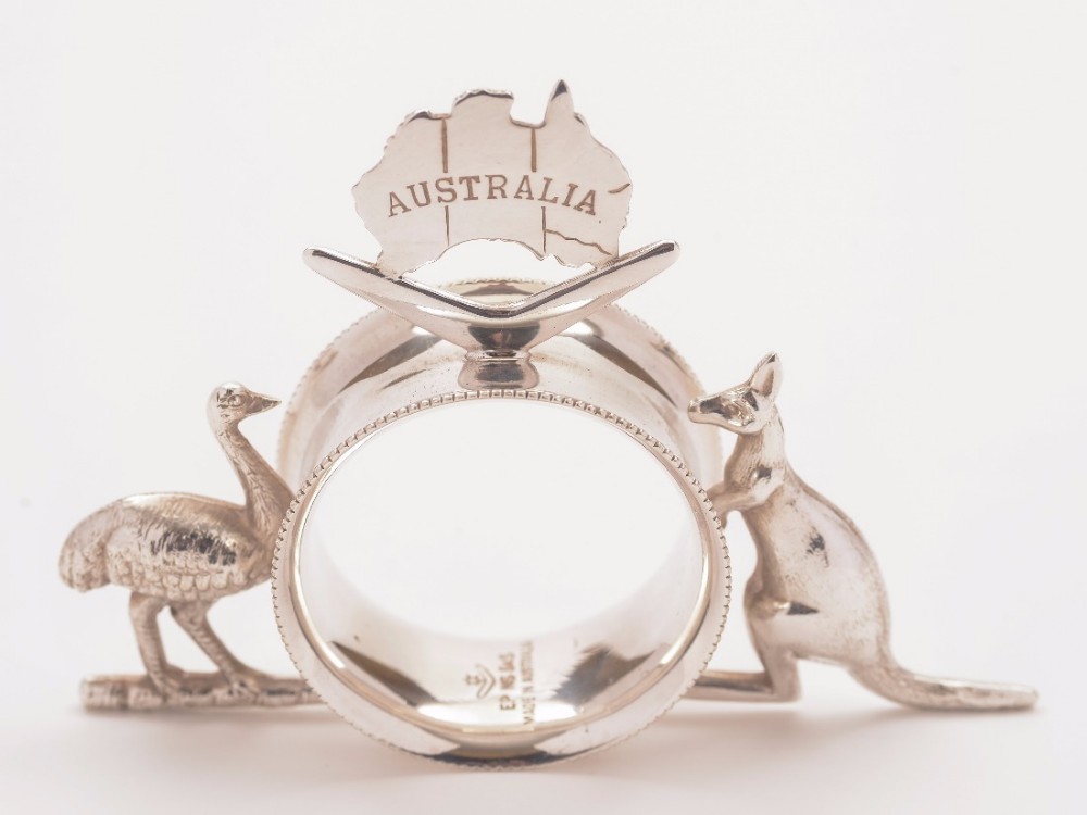 Australian Silver Plated Novelty Napkin Ring, Circa 1910