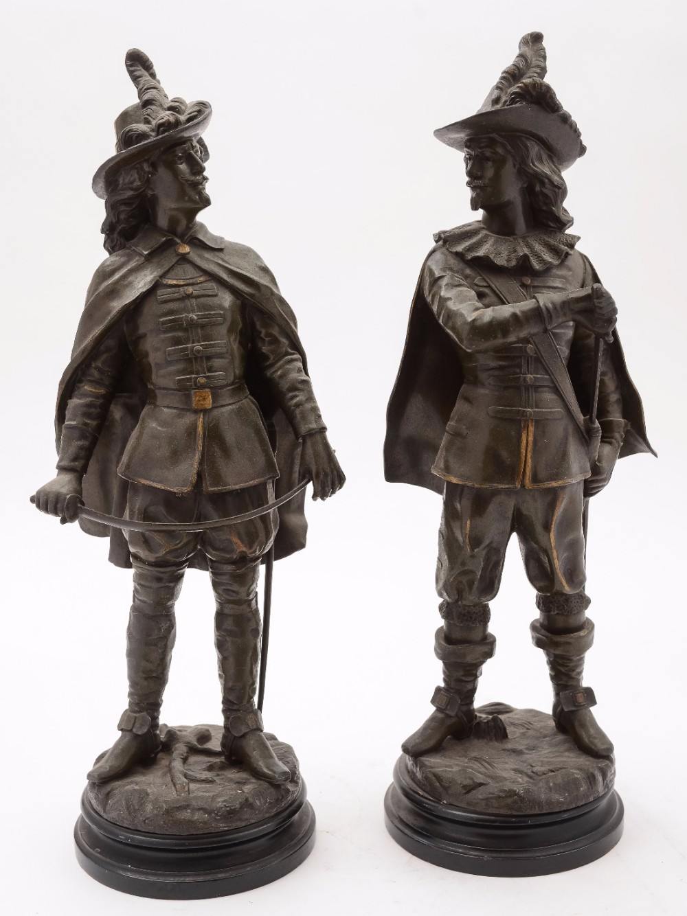 Large Pair of French Spelter Figures, Circa 1890