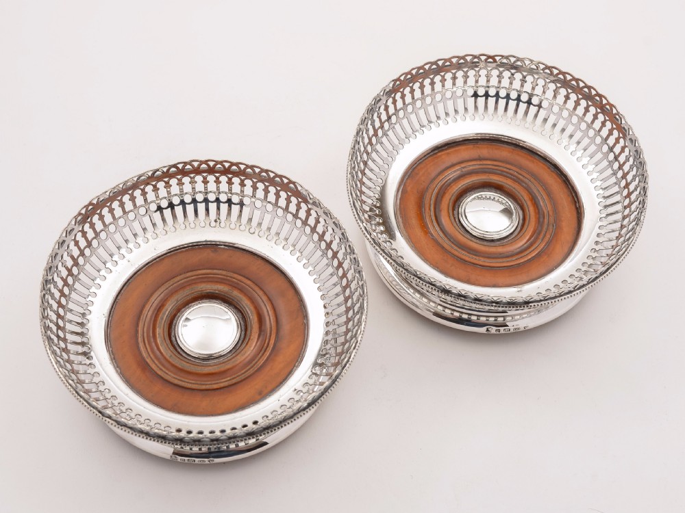 Pair of Victorian Elkington Coasters, 1860 View III