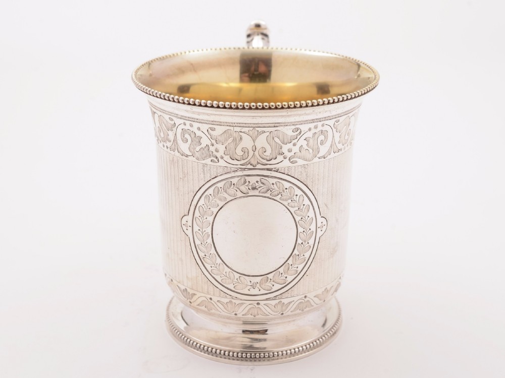 Victorian Half Pint Silver Tankard, London 1864 View II