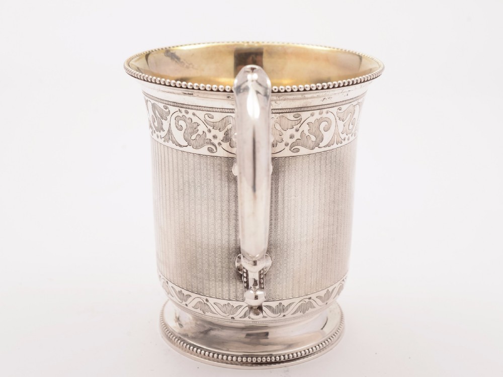Victorian Half Pint Silver Tankard, London 1864 View III