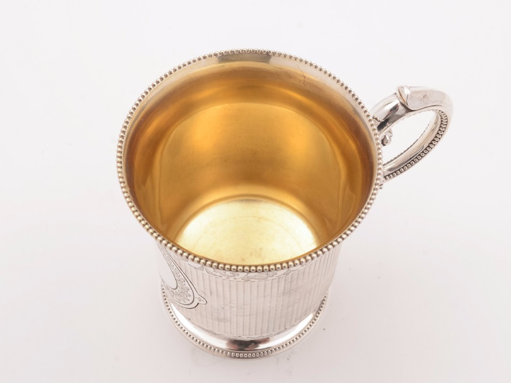 Victorian Half Pint Silver Tankard, London 1864 View IV
