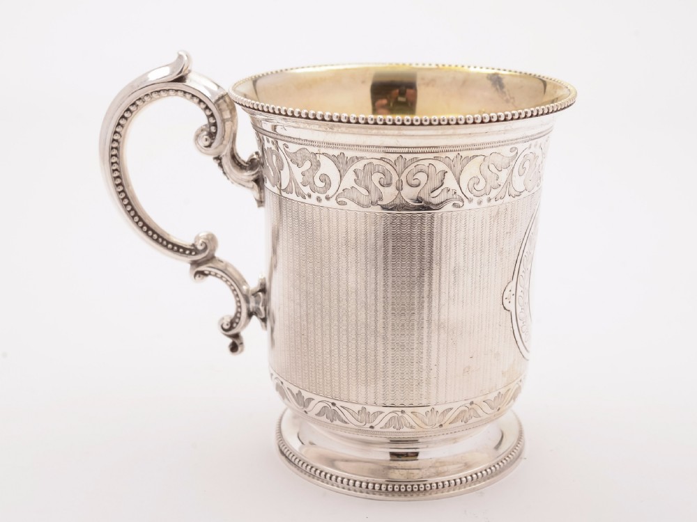 Victorian Half Pint Silver Tankard, London 1864 View V