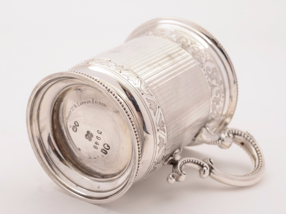Victorian Half Pint Silver Tankard, London 1864 View VI
