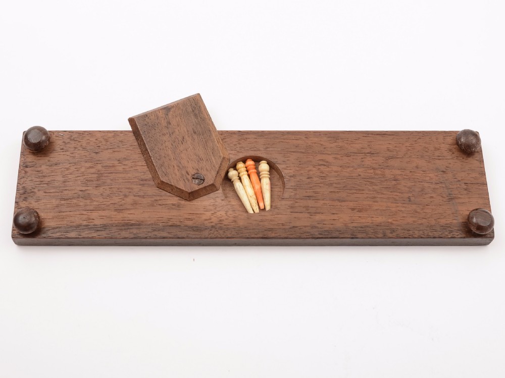 Victorian Tunbridge Ware Cribbage Board, Circa 1880 View II