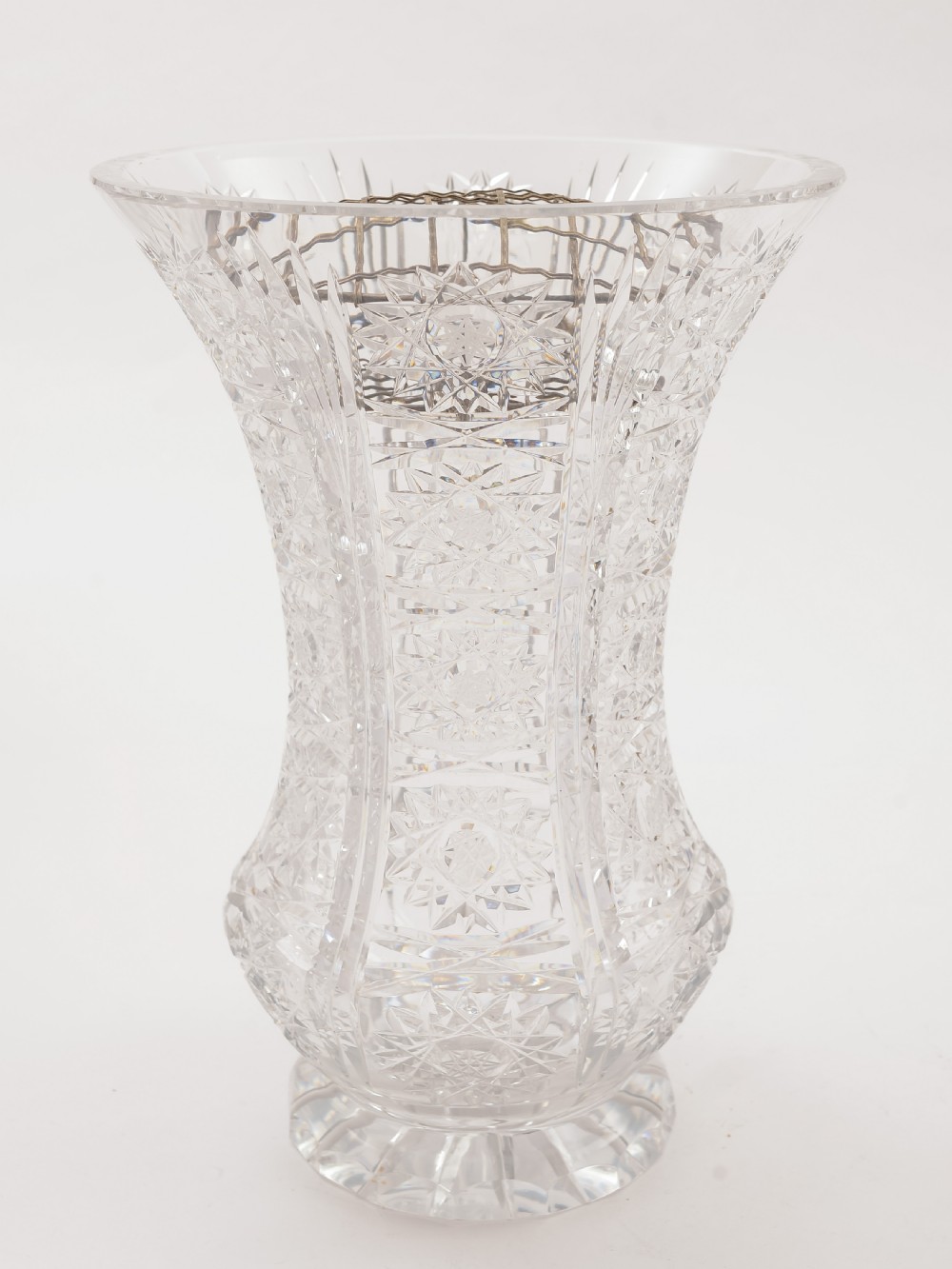Large Cut Glass Vase, Circa 1920