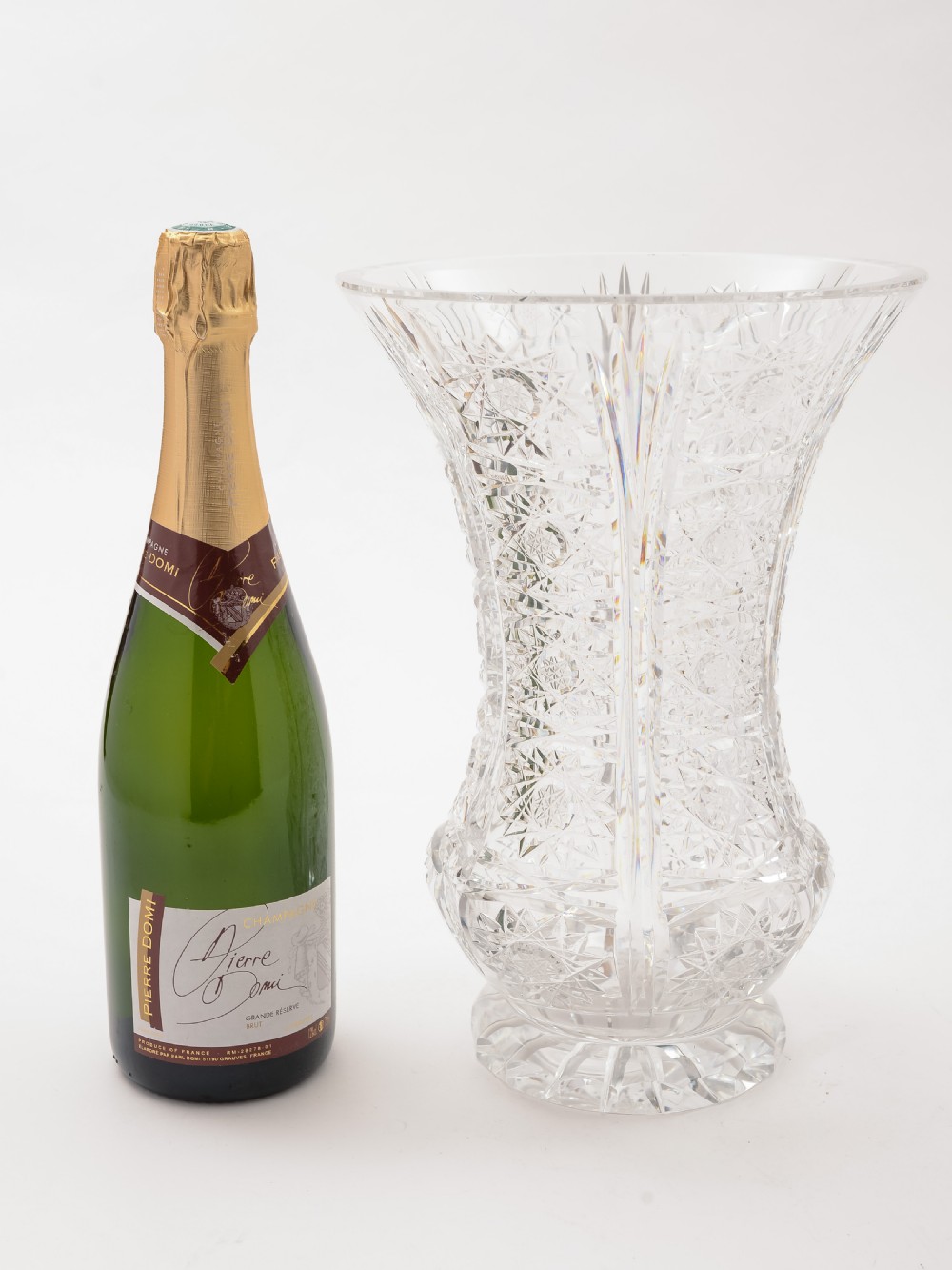 Large Cut Glass Vase, Circa 1920 View V