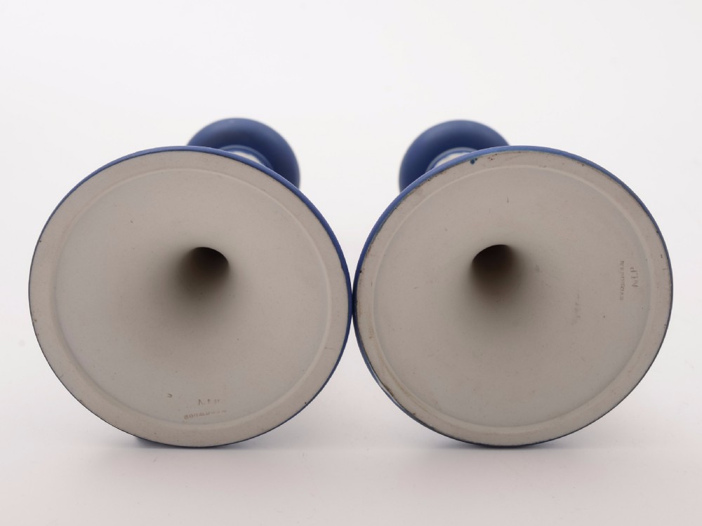 Wedgwood Jasperware Candlesticks, Circa 1900 View III