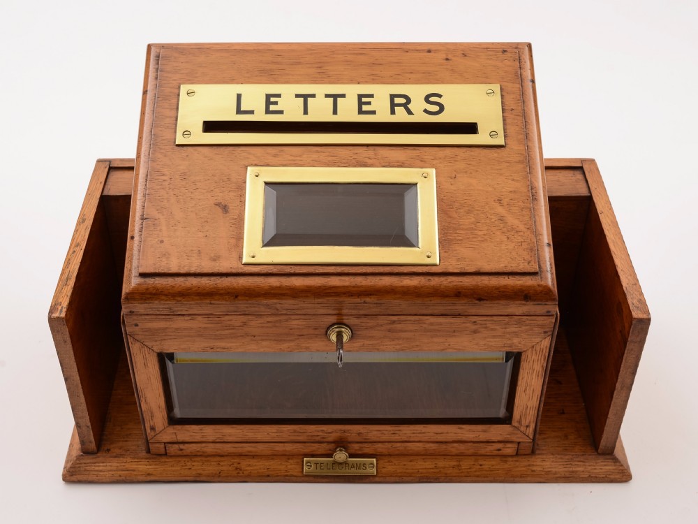 Victorian Oak Country House Letter Box, Circa 1890