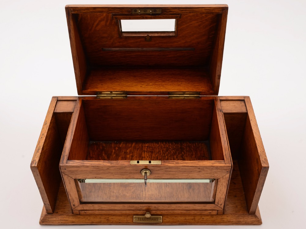 Victorian Oak Country House Letter Box, Circa 1890 View II