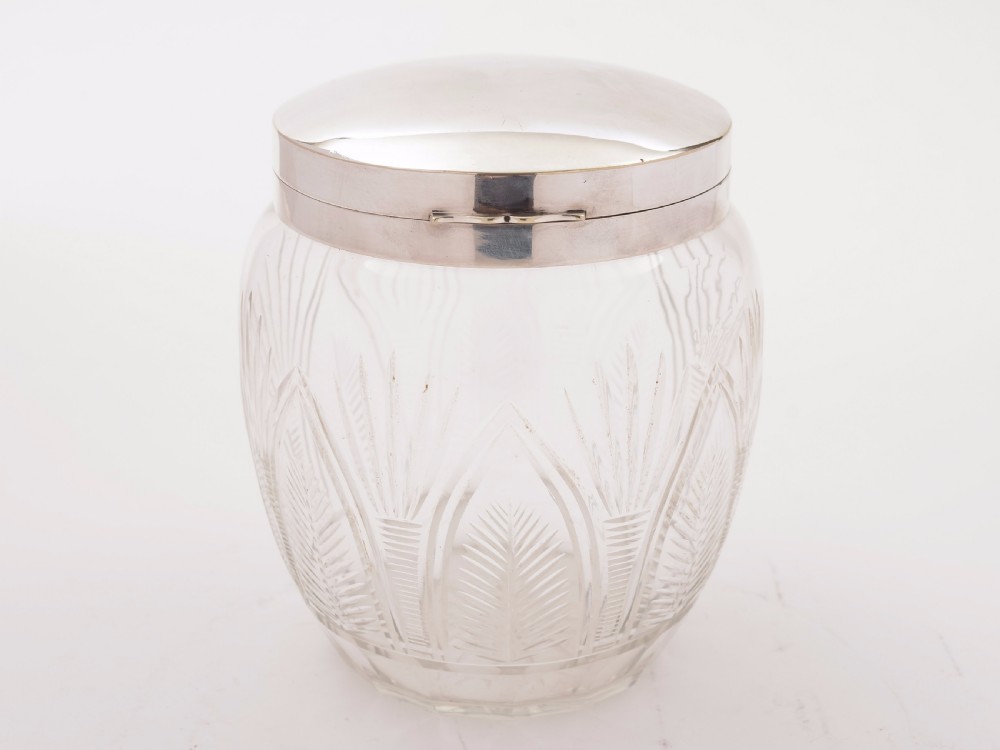 Victorian Cut Glass Biscuit Box, Circa 1890