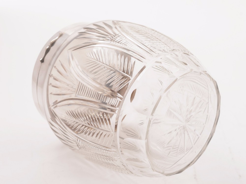 Victorian Cut Glass Biscuit Box, Circa 1890 View III
