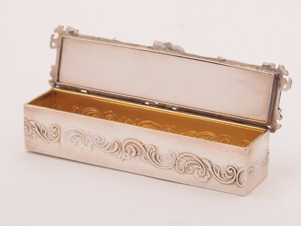 Victorian Silver and Mother of Pearl ring Box, Birmingham 1893 View IV