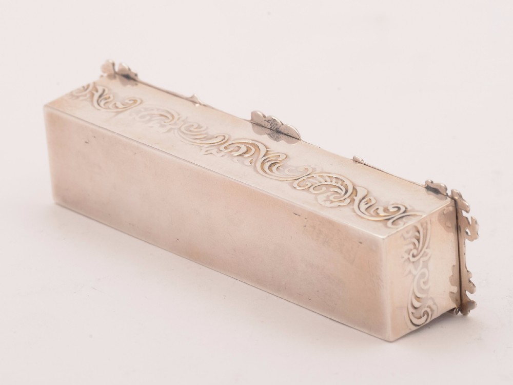 Victorian Silver and Mother of Pearl ring Box, Birmingham 1893 View VI