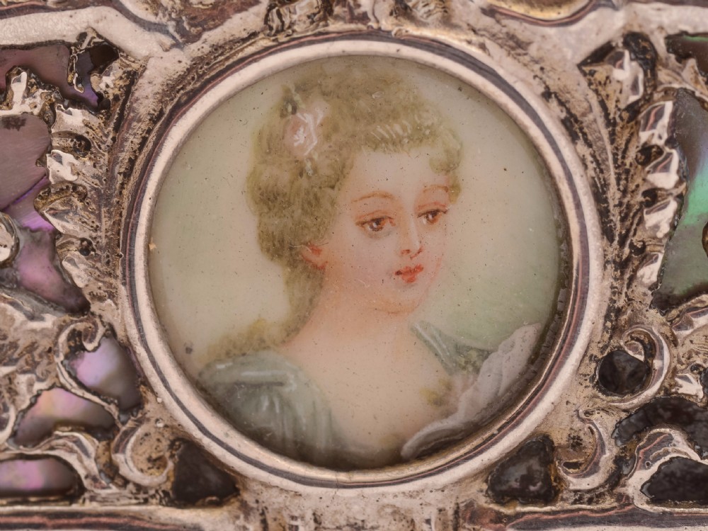 Victorian Silver and Mother of Pearl ring Box, Birmingham 1893 View VII