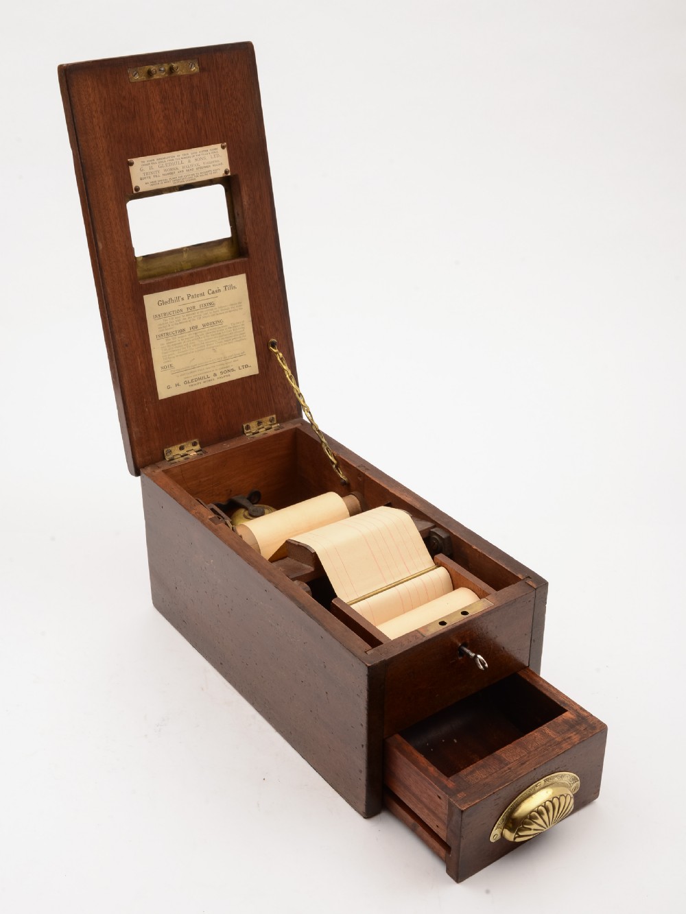 Edwardian Mahogany Shop Till, Circa 1905 View III