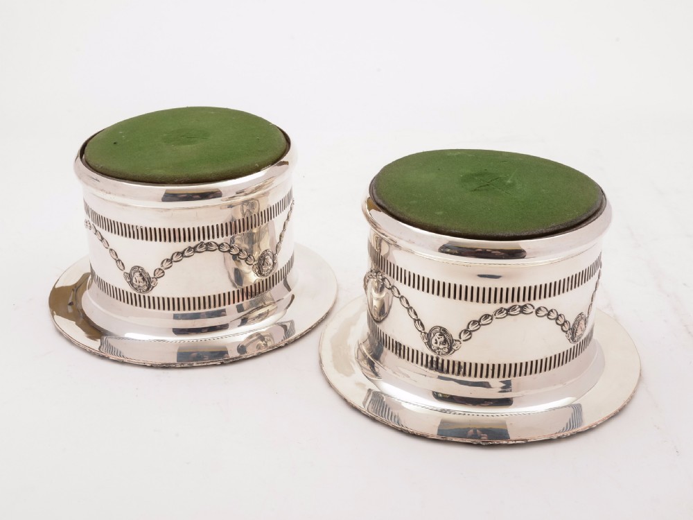 Pair of Edwardian Silver Plated Champagne Coasters, Circa 1905 View IV