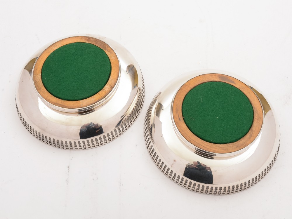 Pair of Cut Glass Decanters with Coasters, Circa 1890 View IV