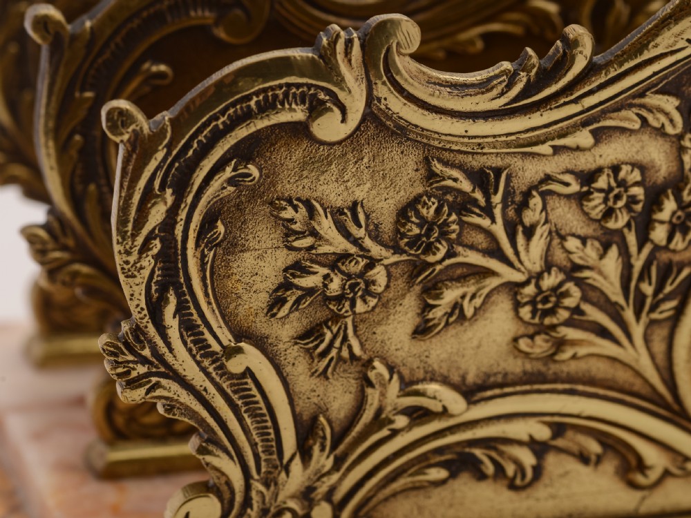 Art Deco Brass and Marble Letter Rack, Circa 1930 View II