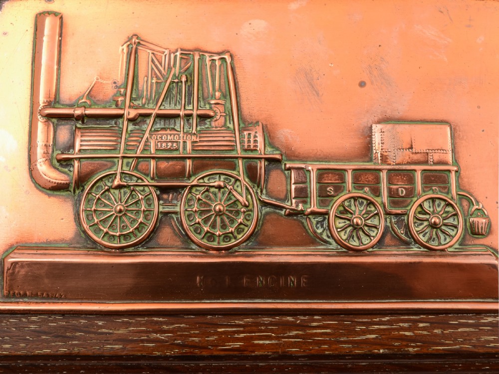 Copper Train Commemorative Plaque, 1909 View III