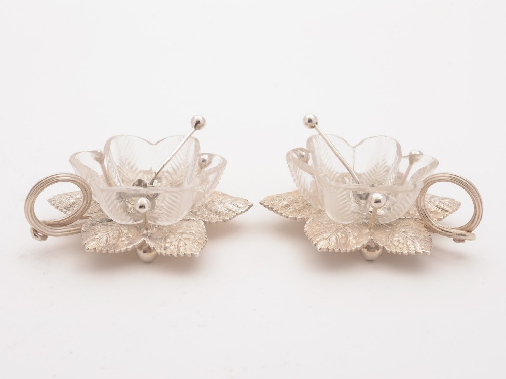 Pair of Elkington Silver Plated Salts, 1892 View II