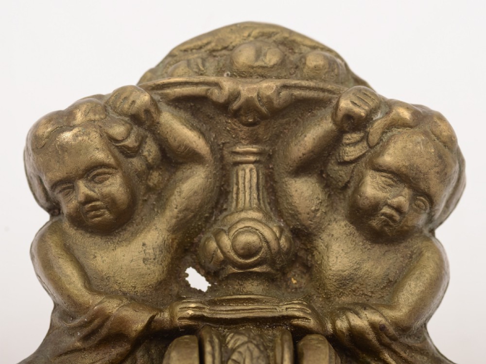 Edwardian Large Brass Door Knocker, Circa 1905 View V
